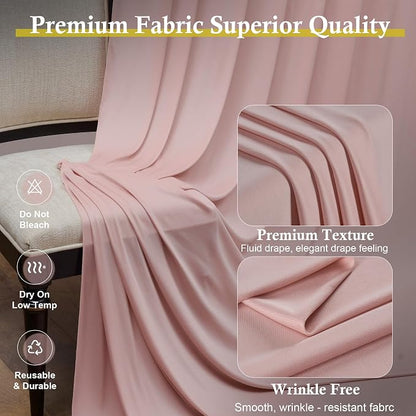 50ft x 15ft Dusty Pink Backdrop Curtains - Image 2