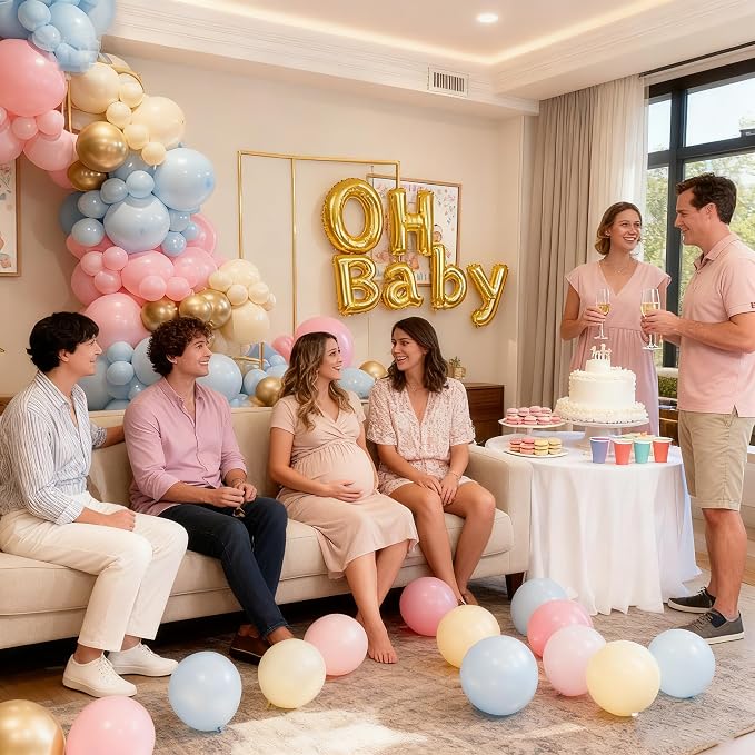 Gender Reveal Balloon Arch Kit, Metallic Gold，Sand, Bachelorette, Baby Shower - Image 4