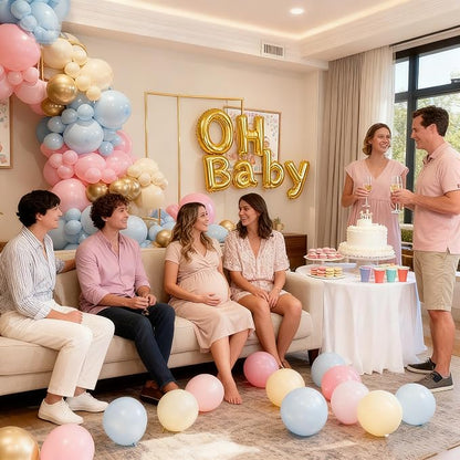 Gender Reveal Balloon Arch Kit, Metallic Gold，Sand, Bachelorette, Baby Shower - Image 4
