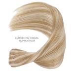 WENNALIFE Seamless Clip In Hair Extensions Human Hair, 12 Inch 80g 7pcs Dirty Blonde Highlighted Bleach Blonde Real Hair Extensions Invisible PU Skin Weft Natural Remy Human Hair
