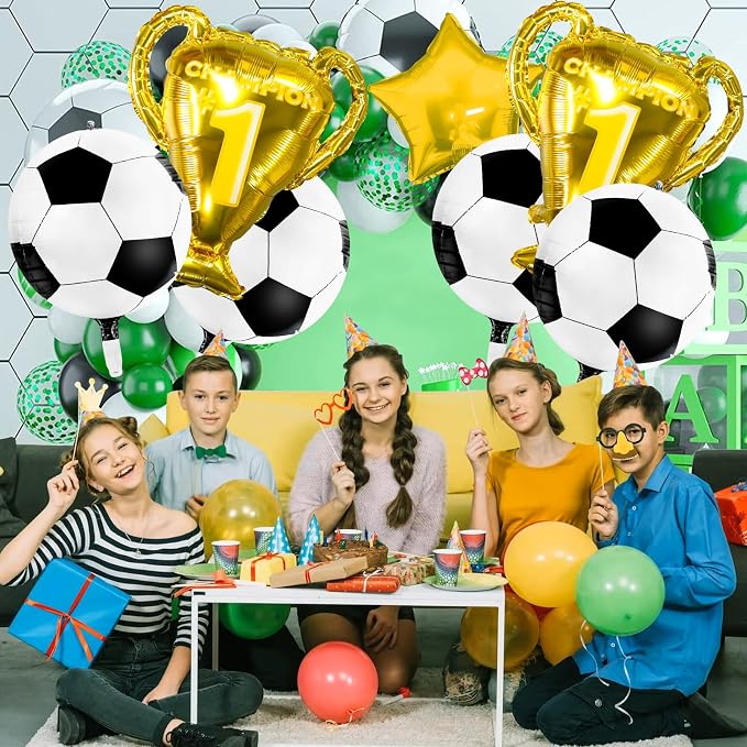 4D Sphere Soccer Balloons 8 Pcs 22 inch Champion Trophy Balloons - Image 5