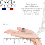 Camila Paris CP2914 French Hair Clip for Women, Set of 6 Extra Small Silver, Girls Hair Claw Clip Jaw Fashion Durable Styling Hair Accessories for Women, Ladies Strong Hold Grip Clamp, Made in France