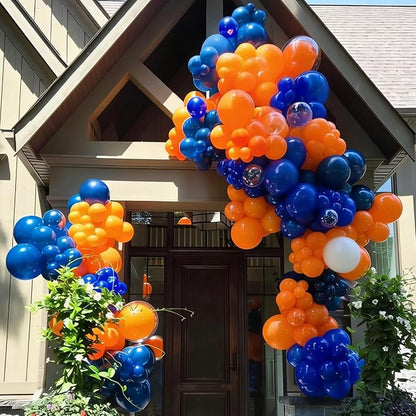 YMSZ Blue and Orange Balloons Arch Kit, Graduation, Baby Shower Party - Image 5