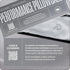 Dream Recovery Performance Silk Pillow Case with Zipper - 100% Silver Mulberry Silk Pillowcase for Hair and Skin - Naturally Cooling and Moisturizing - Standard Size - Slate