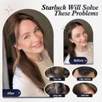 starluck Hair Toppers for Women Real Human Hair,6"*5.5"MONO Large Base,100% Real HumanHair Toppers for Women with Thinning,65g Hand-moven Topper,Gray Roots,High Volume,Ombre Light Blonde