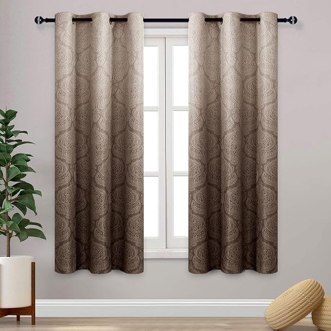 DWCN Brown Ombre Curtains for Bedroom by DWCN