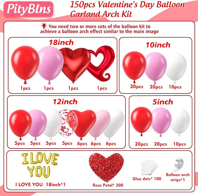 Valentine's Day Balloon Arch Kit - Image 2
