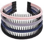 STHUAHE4PC Multicolor Protection Resin Teeth Comb Hair Hoop Hairband Headband Hair Accessories by Beauty hair (Multi-colored-No.15)
