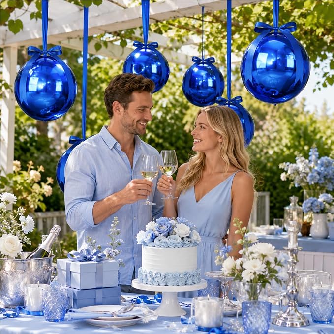 Navy Blue Round Foil Balloons - Image 7