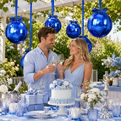 Navy Blue Round Foil Balloons - Image 7