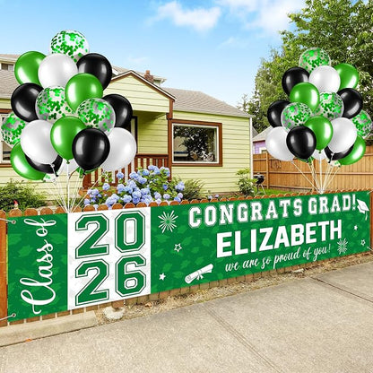 Graduation Congratulations Banner Decorations, Class of 2026 Personalized - Image 4