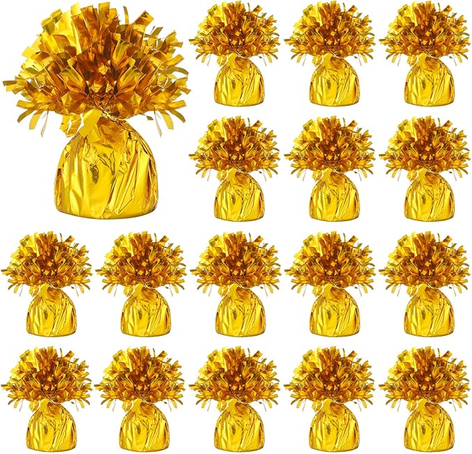 36 Pcs Metallic Balloon Weights Set Heavy Solid Metallic Anchor Balloon Holder by Dansib