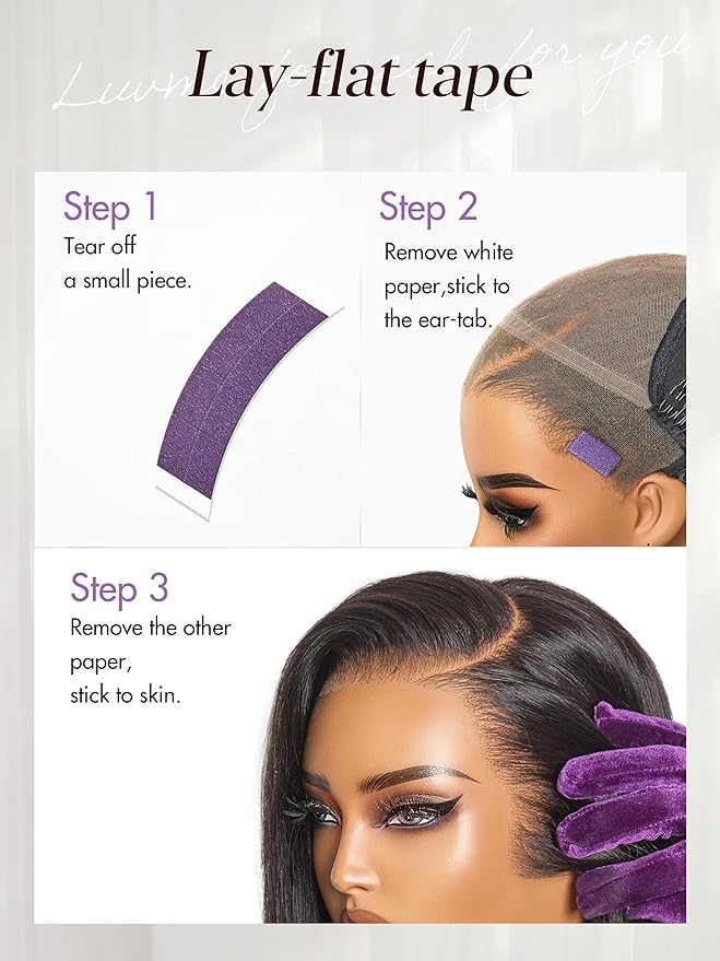 LUVME HAIR 13X4 Lace Wig NatureMAX™ PartingMax Lace 10 Inches Bob Wigs Lace Front Wigs Human Hair Pre Cut Plucked Flexi-Fit Drawstring Cap Lace Frontal Glueless 14 Inches Natural Black Color