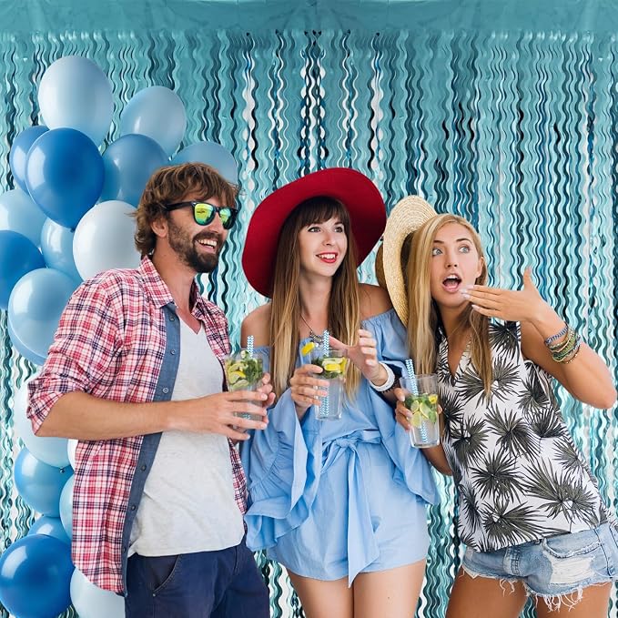 Goer Metallic Tinsel Foil Fringe Curtains - Image 4