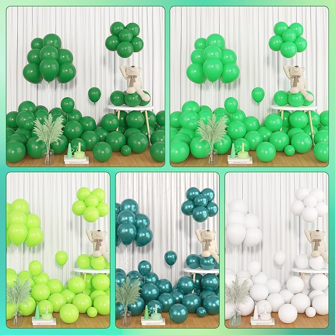 Amandir 153pcs Green Balloon Garland Arch Kit Different Sizes | 18 12 10 5 inch - Image 6