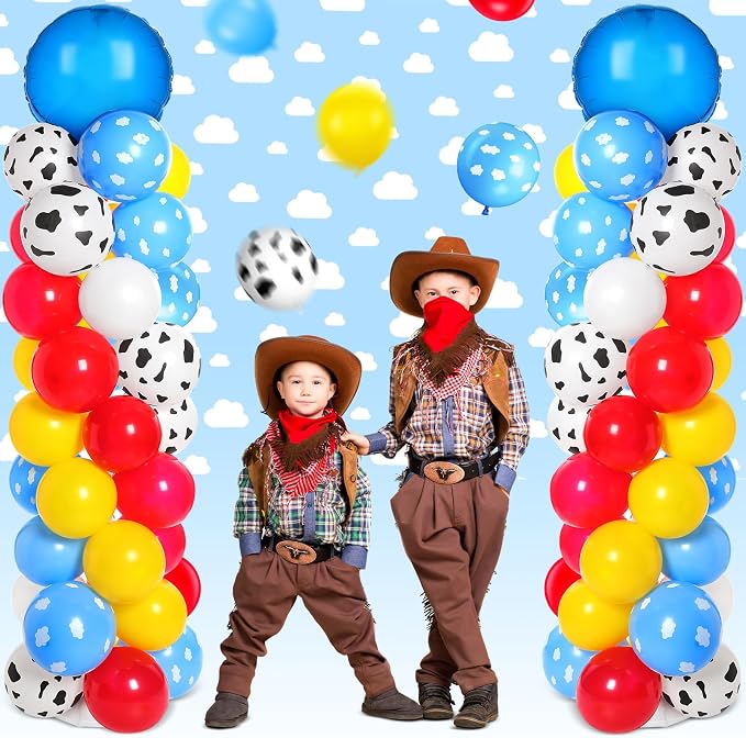 Hungdao 2 Sets Toys Inspired Balloon Column Stand Kit Cartoon Game Cow and - Image 3
