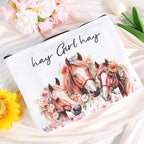 Keluna Horse Gifts for Women - Horse Lover Must Haves Essentials Gifts for Girls Women Female Friends Coworker Christmas Birthday Appreciation Mother's Day Tumbler Makeup Bag Bracelet