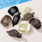 8 PCS Flat Hair Clips for Women French Matte Flat Claw Clips for Thick & Thin Hair No-Slip Hair Barrettes, Strong Hold Styling Accessories