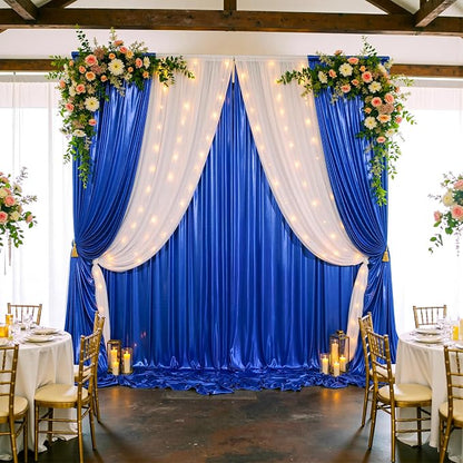 10x10ft Shimmer Royal Blue Sequin Backdrop Curtain - Image 7