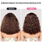 Curl Defining Brush for Thick Coily Hair, Firm-Bristle TPEE Detangling Brush for Coarse 4A–4C Curls, Dual-Sided Wide & Narrow Tooth Brush for Wet & Dry Curl Shaping– Women & Men (2054-Pastel Pink)