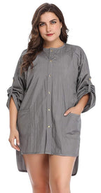 Hairdresser Grooming Smock for Men and Women, Barber Jackets Apron for Dog Groomers, Salon Hair Stylist, Nail Tech-Grey