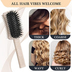 Curly Hair Brush Defining, Volume Curl Defining Brush for Effortlessly Detangling Shaping and Styling Men's Women's Curls, Waves & Coils, Curly Hair Products, Reduce Frizz, Beige 1PC