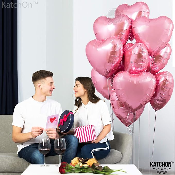 KatchOn Pink Heart Balloons 18 Inch, Light Pink Pride Month Decorations - Image 6