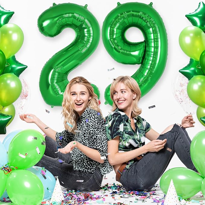 Dark Green Number 9 Balloon 40 Inch, Big Large Foil Helium Number Balloons - Image 5