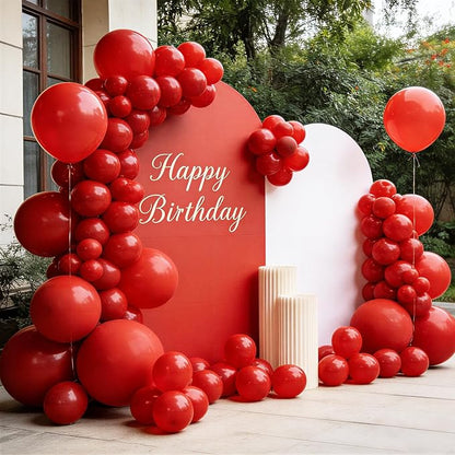 154 PCS of Red Balloons in Different Sizes - Image 2