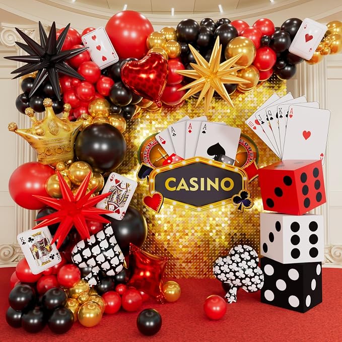 Casino Balloons Arch Kit by Unknown