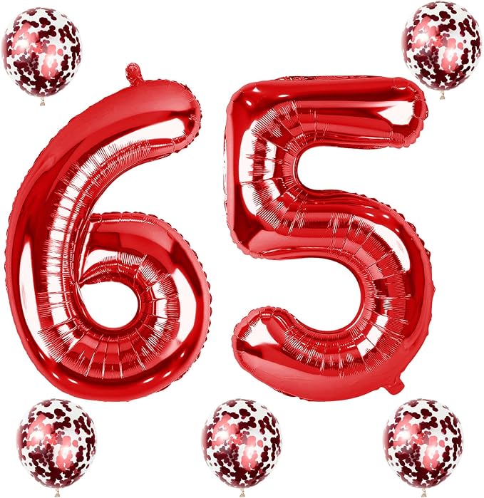 40 Inch Number 65 Foil Balloons Set, Giant Number 5 and 6 Helium Self Inflating - Image 8