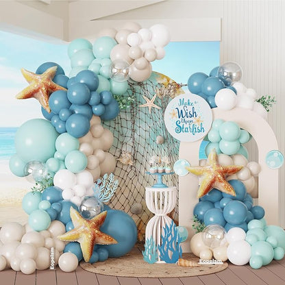 Under the Sea Party Decorations Blue Balloons by Eopelsm