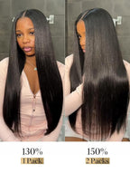 LUVME 0.59mm Zero Trace Invisible Clip in Hair Extensions, Yaki Straight 6 Pcs 100g 22 Inch, 100% Real Human Hair Clip Ins, Zero Trace Wide Wefts, Fast Clip In Routine for Office & Special Events