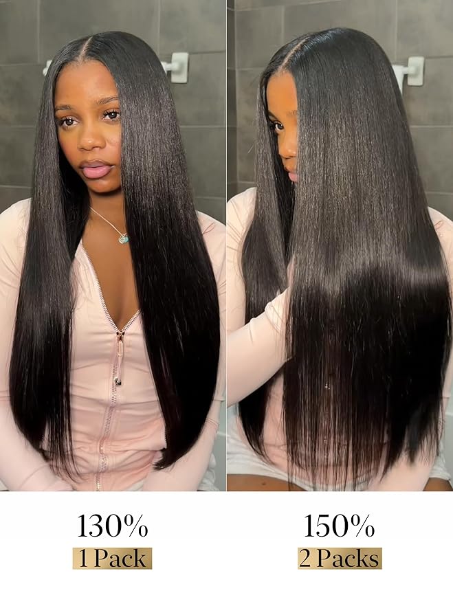LUVME 0.59mm Zero Trace Invisible Clip in Hair Extensions, Yaki Straight 7 Pcs 100g 18 Inch, 100% Real Human Hair Clip Ins, Seamless Invisible Weft and Natural Yaki Texture for Daily Wear & Travel
