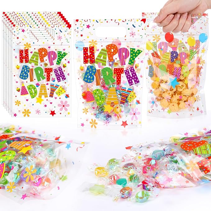 Fuutreo 12 Pcs Happy Birthday Bags Birthday Gift Pouches by Fuutreo