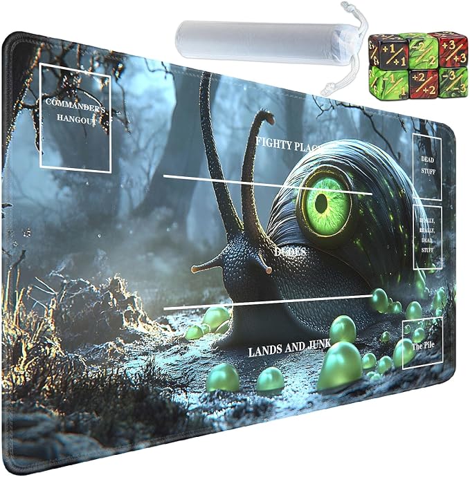 for TCG Playmat with Zones, Non-Slip Rubber Bottom Trading Card Game Mat with by Unknown