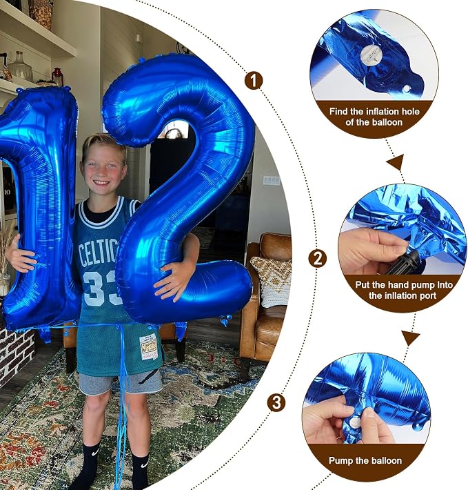 Number Balloons 8 Balloon 40 inch Blue - Image 6
