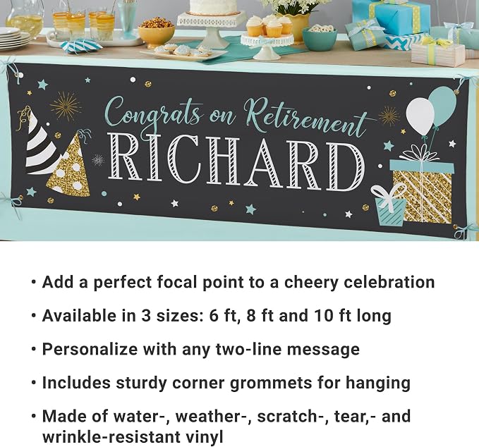 Let's Make Memories Personalized Happy Birthday Banner - Image 3