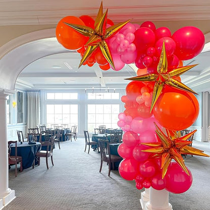 Voircoloria 90pcs Hot Pink Balloons Garland Arch Kit, 18 12 10 5 Inch | - Image 4