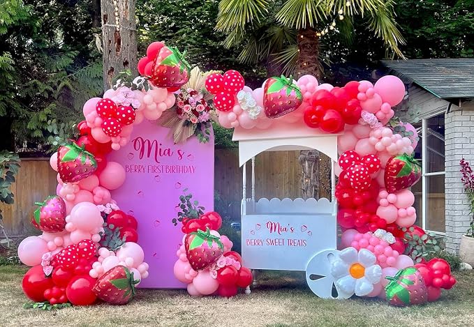 Strawberry Balloon Arch - Image 4