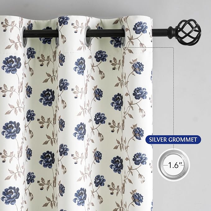 Beauoop Floral 100% Blackout Curtains - Image 9
