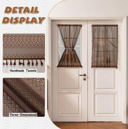 Sutuo Home Caramel Door Window Curtains - Image 3