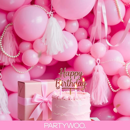 PartyWoo Pink Balloons 99pcs Different Sizes of 36 18 12 10 5 Inch Matte Pink - Image 8