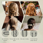 328pcs Hair Pins Bobby Pins 1.97" to 2.36",150 U Pins for Buns,150 Hair Pins for Women and Girls,12 Alligator Pins and 16 Bobby Pins,DIY, with Box