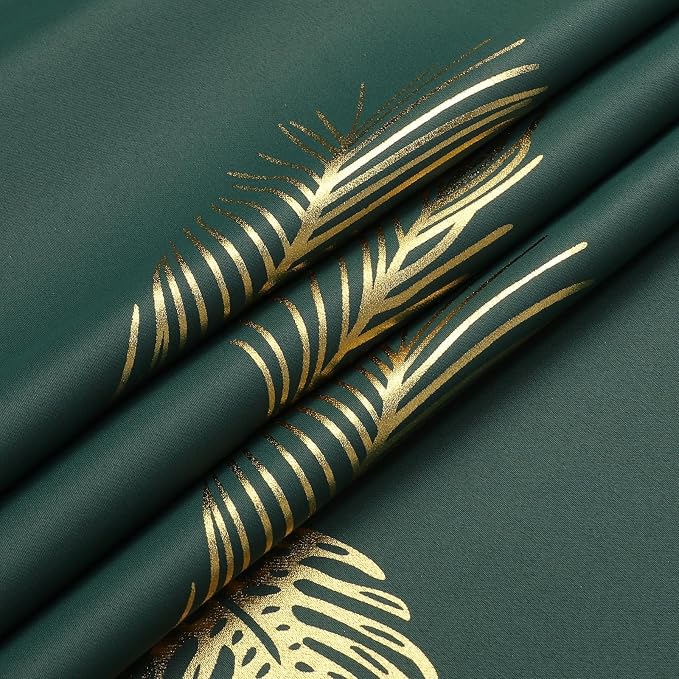 Green Blackout Curtains for Living Room 90 Inches Long, Room Darkening Energy - Image 8