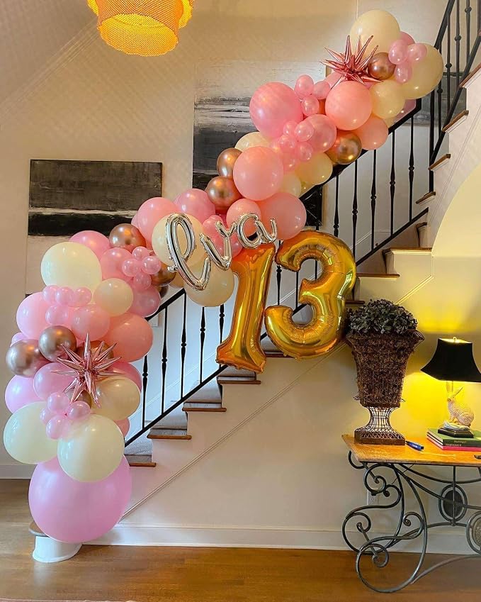 Gold 13 Number Balloons, 40 Inch Giant Number 13 Balloons Foil Mylar Helium - Image 3