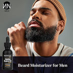 Natnique Beard Care Gift Set – Organic Jojoba Beard Conditioner with Vitamin E & Tea Tree + Vegan Beard Brush – Natural Moisturizer & Grooming Kit for Men – Softens, Hydrates & Reduces Itch