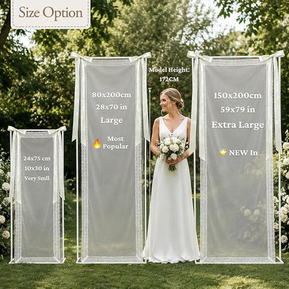 Personalized Sheer Wedding Welcome Sign Banner - Image 9