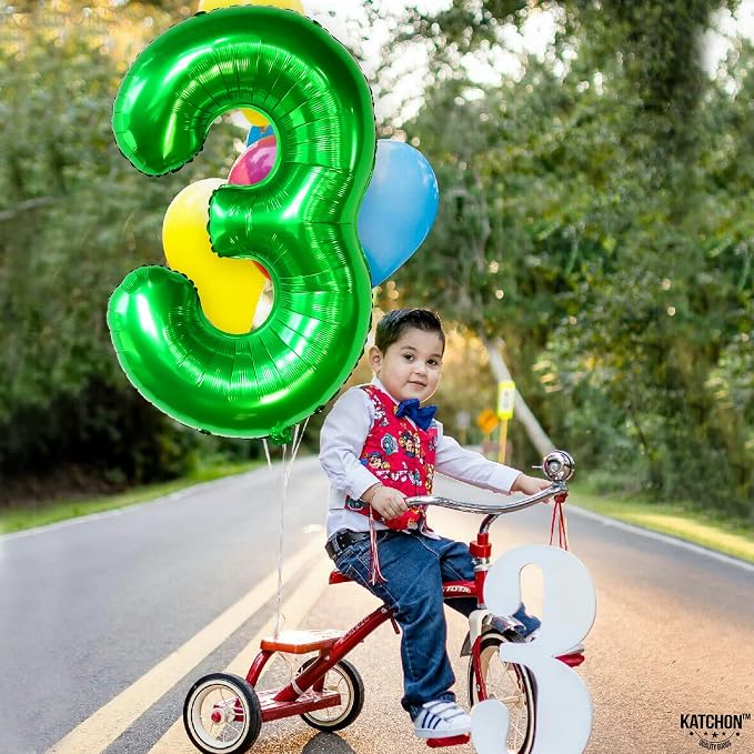 KatchOn, Giant Green Number 3 Balloon - Image 6