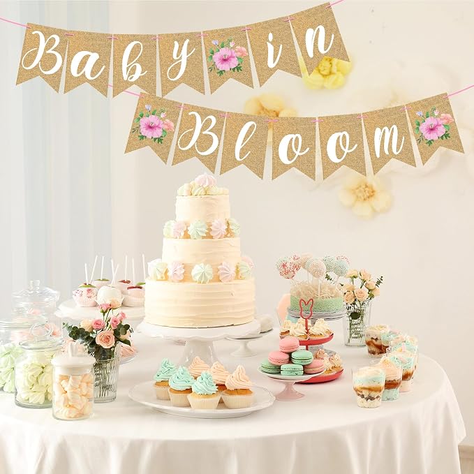 Baby in Bloom Banner Floral Baby Shower Banner Flower Bady Shower Party - Image 4